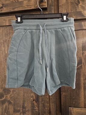 Lululemon Womens Casual Drawstring Shorts - Slate Green